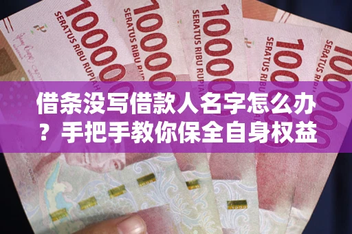 济南借条没写借款人名字怎么办？手把手教你保全自身权益