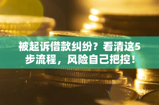 济南被起诉借款纠纷？看清这5步流程，风险自己把控！